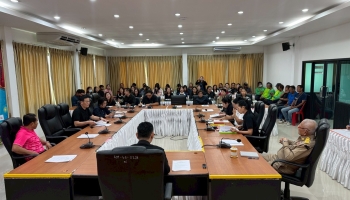 โครงการบรรยายแนวทางการป้องกันการทุจริต การให้ การเรียกรับสินบนและจริยธรรม คุณธรรมในการปฏิบัติงาน ร่วมใจต้านการทุจริตคอรัปชั่น แสดงออกจากสัญลักษณ์ต่อต้านการทุจริตคอรัปชั่น สำหรับประเด็นเกี่ยวกับการพัฒนาและยกระดับคะแนนการประเมินคุณธรรมและความโปร่งใส